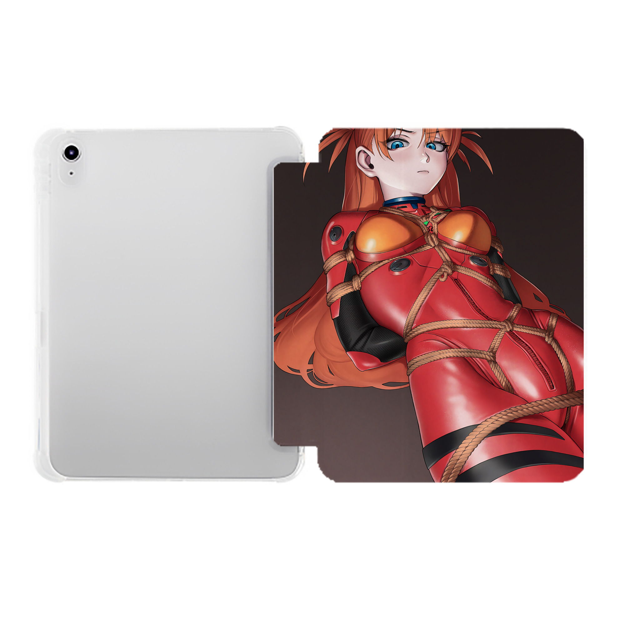 （画像用） EVA 新世紀エヴァンゲリオン IPad ケース ペン収納付き 三つ折りスタンド PUレザー×シリコン 対応機種9.5/10.5/10.9インチ